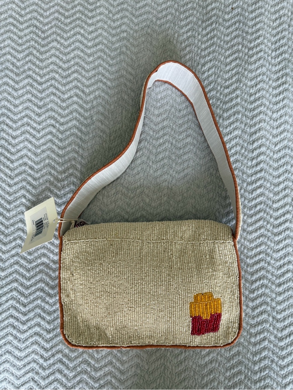 NWT Sol and Mer Beaded Hamburger Shoulder Bag Novelty Purse TJ Maxx Foodie - Picture 4 of 8